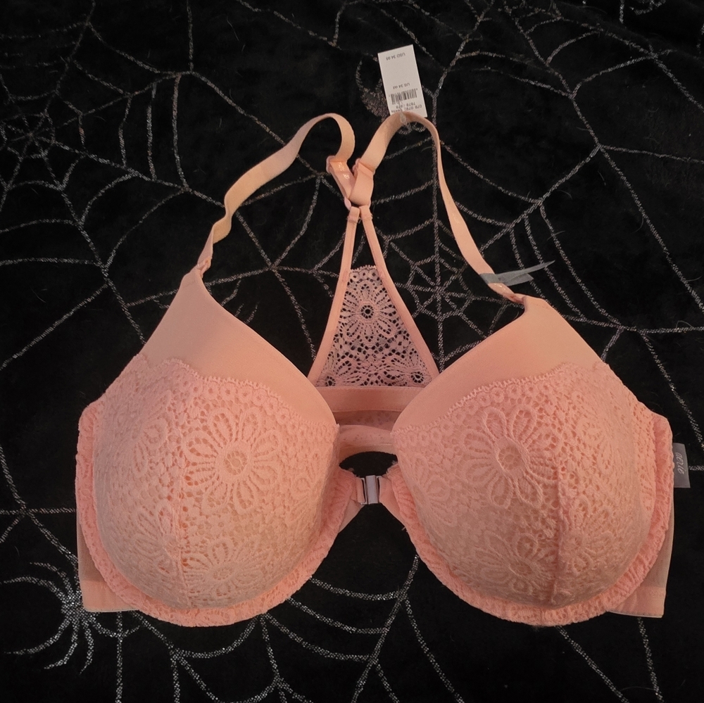 Aerie Peach Lace Bra